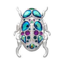 Nature'S Noel Stone Set Crystal Brooch