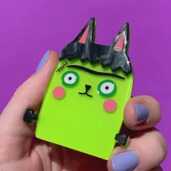 Night Of The Living Cat Brooch