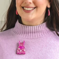 No Strings Attached Brooch - Pink
