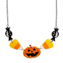 No Tricks Halloween Necklace