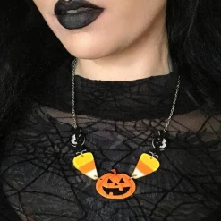 No Tricks Halloween Necklace