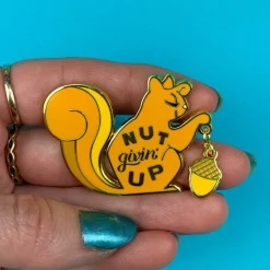 Nut Givin' Up Enamel Pin