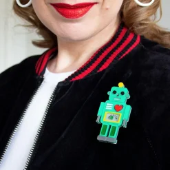 Nuts And Bolts Robot Brooch