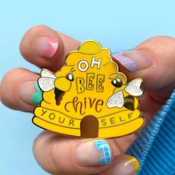 Oh Bee Hive Enamel Pin