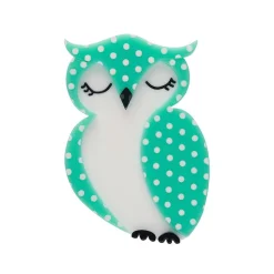 Olive Owl Brooch