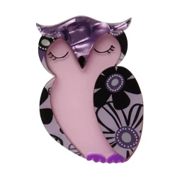 Olive Owl Brooch