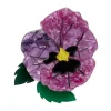On Sleeping Eyelids Pansy Brooch