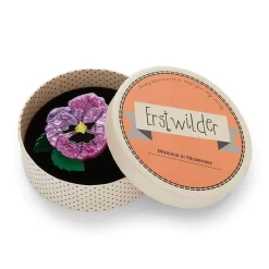 On Sleeping Eyelids Pansy Brooch