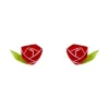 Painted Rose Earrings