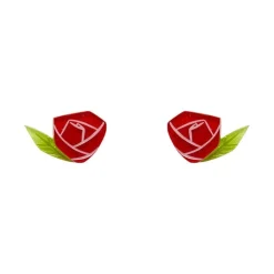 Painted Rose Earrings