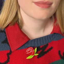 Painted Rose Mini Brooch