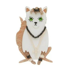 Papa Don'T Preach Cat Brooch
