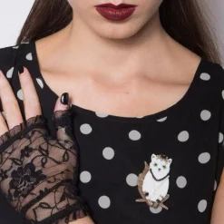 Papa Don'T Preach Cat Brooch