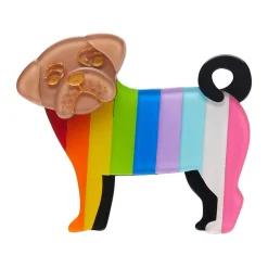 Pebbles The Progressive Pug Brooch