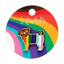 Pebbles The Progressive Pug Enamel Pin