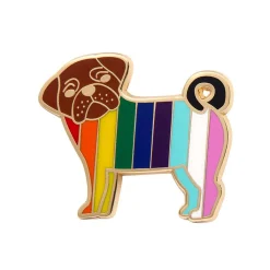 Pebbles The Progressive Pug Enamel Pin