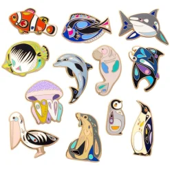 Pete Cromer Sea Life Enamel Pin Pack - 12 Piece