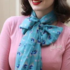 Phoebe The Fairy Wren Neck Large Scarf