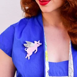 Pigs Can Fly Brooch