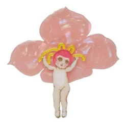 Pink Boronia Brooch