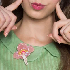Pink Boronia Brooch