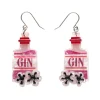 Pink Gin Party Drop Earrings