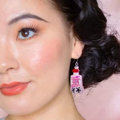 Pink Gin Party Drop Earrings