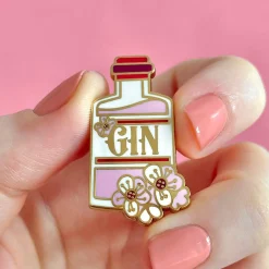 Pink Gin Party Enamel Pin