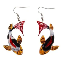 Playing Koi Earrings