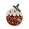 Plum Puddie Brooch