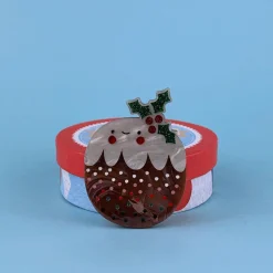 Plum Puddie Brooch