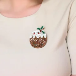Plum Puddie Brooch