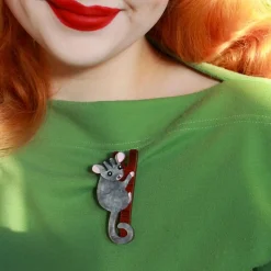 Possum At Play Brooch