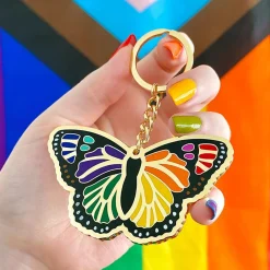 Prince Of Pride Butterfly Enamel Key Ring