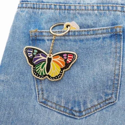 Prince Of Pride Butterfly Enamel Key Ring