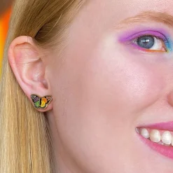 Prince Of Pride Butterfly Enamel Earrings