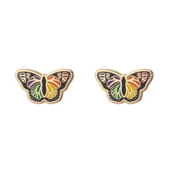 Prince Of Pride Butterfly Enamel Earrings