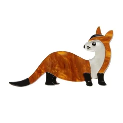 Prince Of The Prarie Black-Footed Ferret Brooch