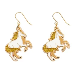 Princely Steed Enamel Drop Earrings