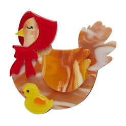 Proud Mother Hen Brooch
