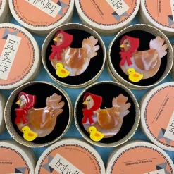 Proud Mother Hen Brooch