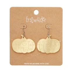 Pumpkin Magic Mirror Drop Earrings - Gold