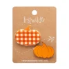 Pumpkin Patch Mini Brooch Set - Orange & Orange Gingham