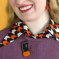 Pumpkin Time Kitty Brooch