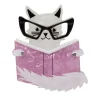 Puss In Books Brooch