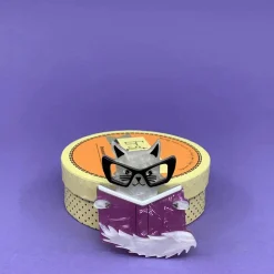 Puss In Books Brooch