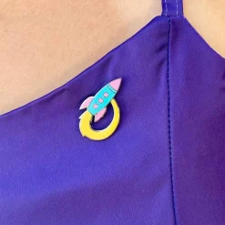 Radical Rocket Ship Enamel Pin