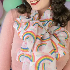 Rainbow Heart Large Neck Scarf