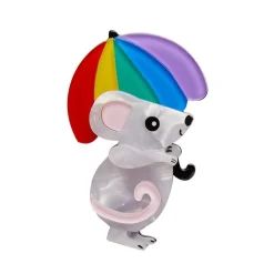 Rainbow Rain Brooch