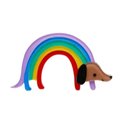 Rainbow Ruff Brooch
